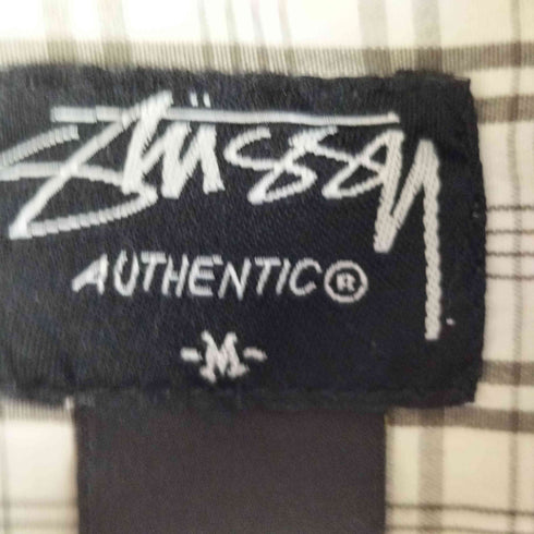 ステューシー Stussy チェック ストライプ柄切替 ボタンダウンシャツ メンズ M