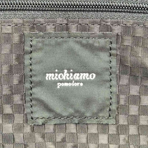 MICHIAMO 裏地チェック レザー バック レディース