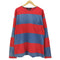 REGULAR ボーダー ダメージ ボートネック L/S Tシャツ 襤褸 メンズ import:L