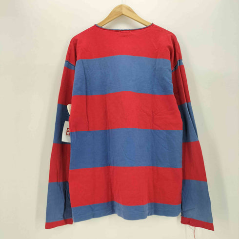 REGULAR ボーダー ダメージ ボートネック L/S Tシャツ 襤褸 メンズ import:L