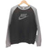 ナイキ NIKE 00S グレータグ スウッシュロゴ フロッキープリント ダメージ ラグランスリーブ スウェット メンズ import:M