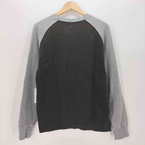 ナイキ NIKE 00S グレータグ スウッシュロゴ フロッキープリント ダメージ ラグランスリーブ スウェット メンズ import:M