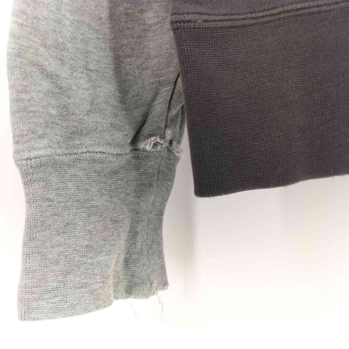 ナイキ NIKE 00S グレータグ スウッシュロゴ フロッキープリント ダメージ ラグランスリーブ スウェット メンズ import:M