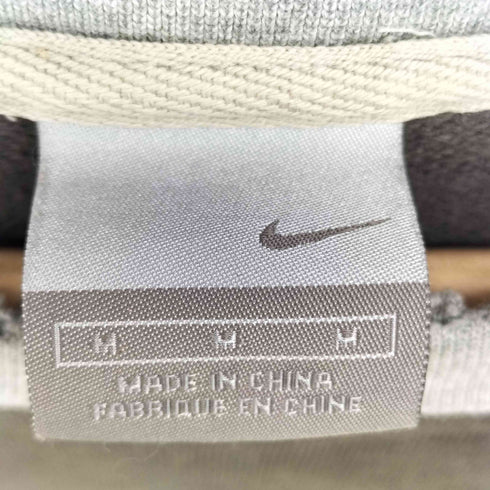 ナイキ NIKE 00S グレータグ スウッシュロゴ フロッキープリント ダメージ ラグランスリーブ スウェット メンズ import:M