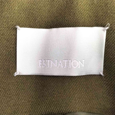 エストネーション ESTNATION ウール センタープレス ストレートスラックスパンツ レディース 38