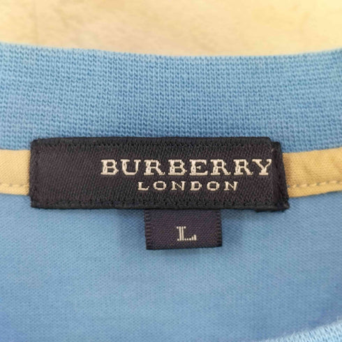 バーバリーロンドン BURBERRY LONDON ロゴ刺繍 ノバチェック ラグラン Tシャツ レディース L