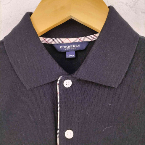 バーバリーロンドン BURBERRY LONDON ロゴ刺繍 ノバチェック 半袖 ポロシャツ レディース 150A