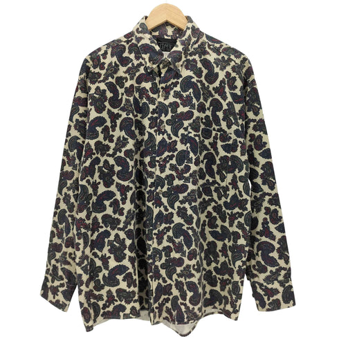 FRANK 80-90S USA製 ペイズリー柄 ボタンダウン L/S シャツ メンズ import:L