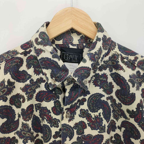 FRANK 80-90S USA製 ペイズリー柄 ボタンダウン L/S シャツ メンズ import:L