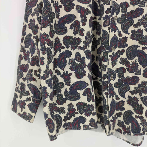 FRANK 80-90S USA製 ペイズリー柄 ボタンダウン L/S シャツ メンズ import:L