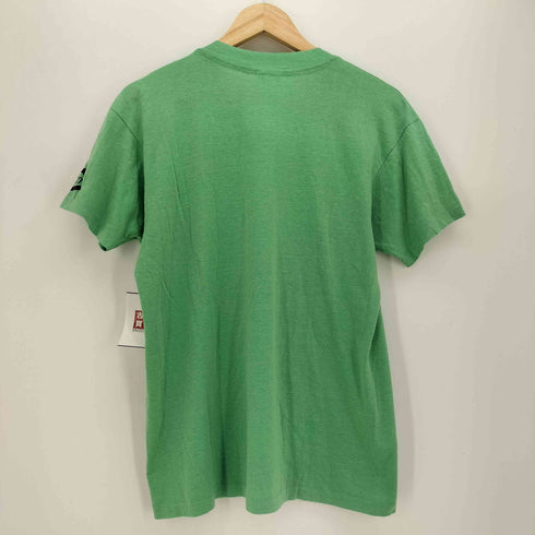 HANESボディ80S USA製 フロントプリント クルーネック S/S Tシャツ シングルステッチ メンズ import:L