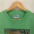 HANESボディ80S USA製 フロントプリント クルーネック S/S Tシャツ シングルステッチ メンズ import:L