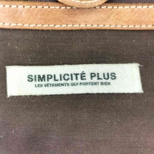 シンプリシテプリュス SIMPLICITE PLUS イントレチャート 編み込みレザーラージトートバッグ レディース