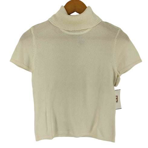 タルボット TALBOTS タートルネック 半袖 ニット レディース P
