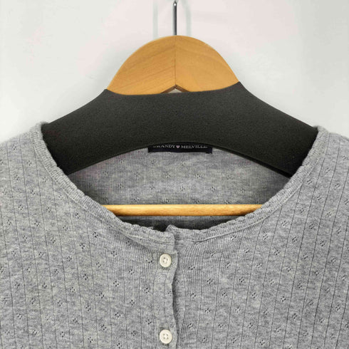 Brandy Melville リブ編み カーディガン レディース 160/84A