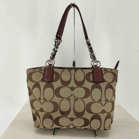 コーチ COACH シグネチャーロゴ チェーンショルダー キャンバストートバッグ レディース