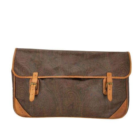 エトロ ETRO ペイズリー柄 レザー ラージブリーフケース メンズ