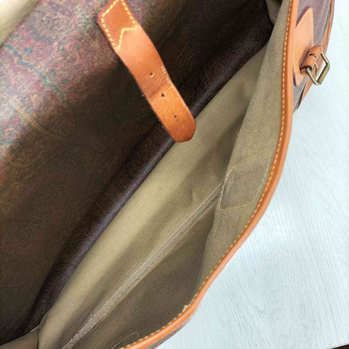 エトロ ETRO ペイズリー柄 レザー ラージブリーフケース メンズ