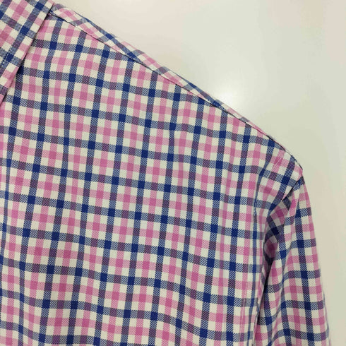 ラルフローレン RALPH LAUREN 現行タグ LUXURY OXFORD チェック ポニー刺繍 L/S ボタンダウンシャツ メンズ import:L