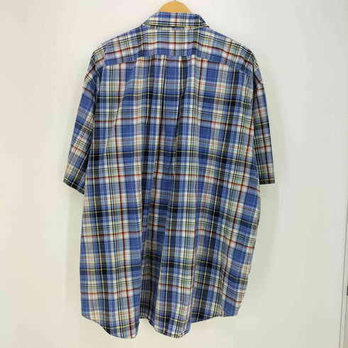ラルフローレン RALPH LAUREN 90-00s マドラスチェック ポニー刺繍 S/S 半袖 ボタンダウンシャツ メンズ 2X