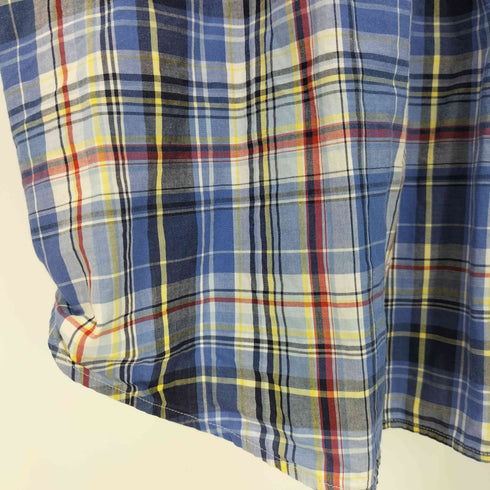 ラルフローレン RALPH LAUREN 90-00s マドラスチェック ポニー刺繍 S/S 半袖 ボタンダウンシャツ メンズ 2X