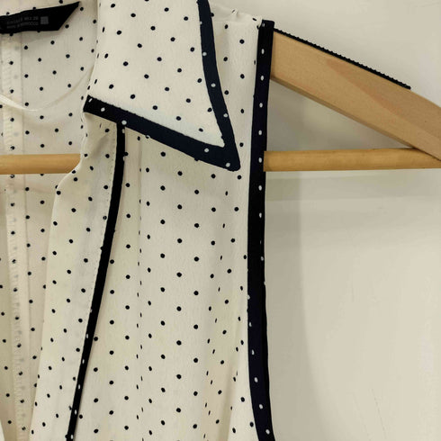 ザラ ZARA ドット柄 ミディアム丈 シャツ ワンピース レディース import:S