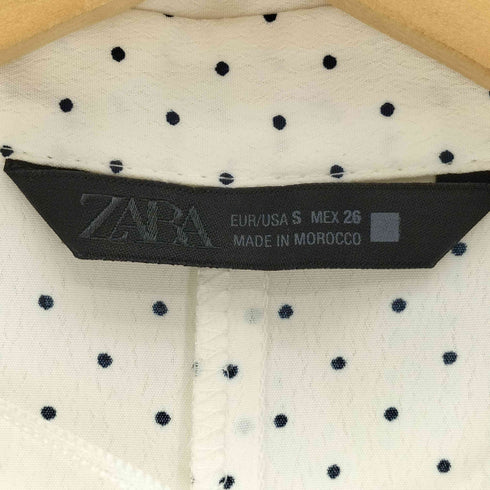ザラ ZARA ドット柄 ミディアム丈 シャツ ワンピース レディース import:S