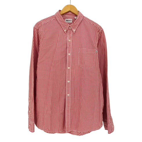 ティンバーランド Timberland ギンガムチェック シングルポケット L/S ボタンダウンシャツ メンズ import:XL
