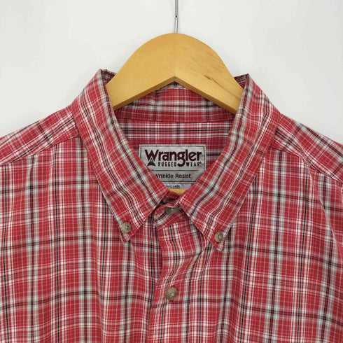 ラングラー Wrangler チェック フロントダブルポケット L/S ボタンダウンシャツ メンズ import:XXL
