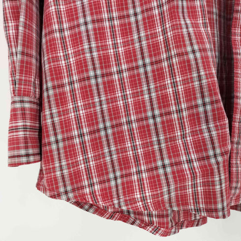 ラングラー Wrangler チェック フロントダブルポケット L/S ボタンダウンシャツ メンズ import:XXL