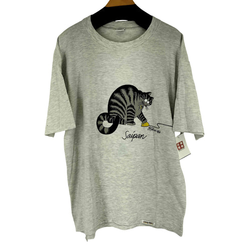 crazy shirt 90S MADE IN USA 猫 プリント S/S Tシャツ メンズ import:L
