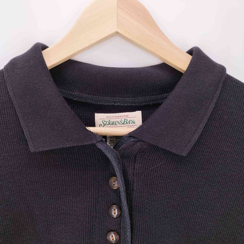セントジョンズベイ STJOHNS BAY 90S USA製 OLD コットン L/S パイル ポロ シャツ カットソー メンズ import:L