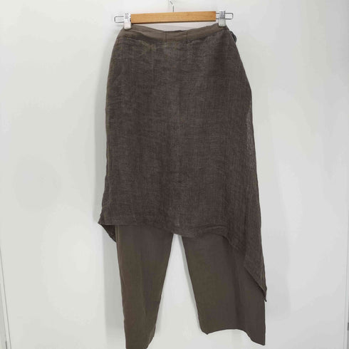 シリンギルド SHIRIN GUILD 90S MADE IN UK 英国製 ウール リネン シルク レイヤード イージー ワイド パンツ メンズ M
