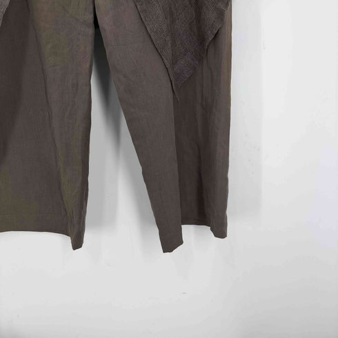 シリンギルド SHIRIN GUILD 90S MADE IN UK 英国製 ウール リネン シルク レイヤード イージー ワイド パンツ メンズ M