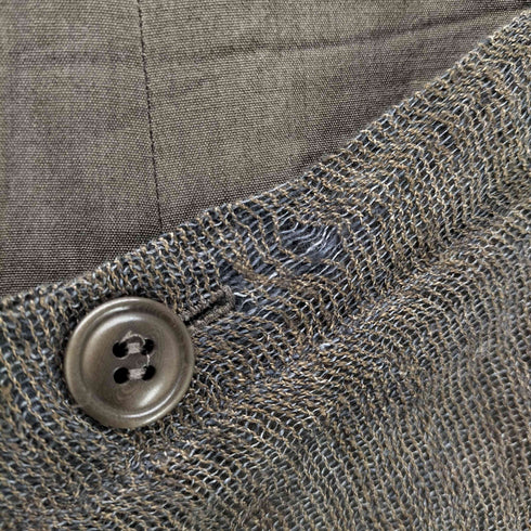 シリンギルド SHIRIN GUILD 90S MADE IN UK 英国製 ウール リネン シルク レイヤード イージー ワイド パンツ メンズ M