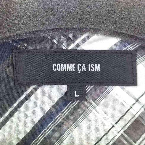 コムサイズム COMME CA ISM 開襟 S/S ポケットチェックシャツ メンズ import:L