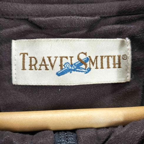 TRAVEL SMITH 90-00S コットン ポリ ハイネック ジップアップ スウェット メンズ import:L