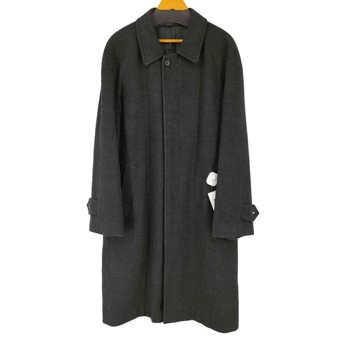 ブルックスブラザーズ BROOKS BROTHERS ウール カシミヤ バルマカーン ステンカラー ロング コート 比翼 チャコール メンズ JPN:44