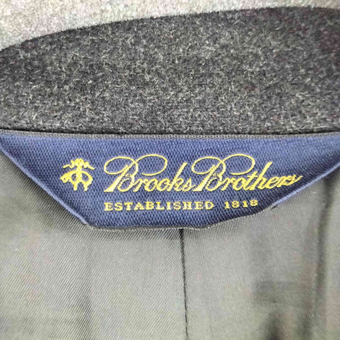 ブルックスブラザーズ BROOKS BROTHERS ウール カシミヤ バルマカーン ステンカラー ロング コート 比翼 チャコール メンズ JPN:44