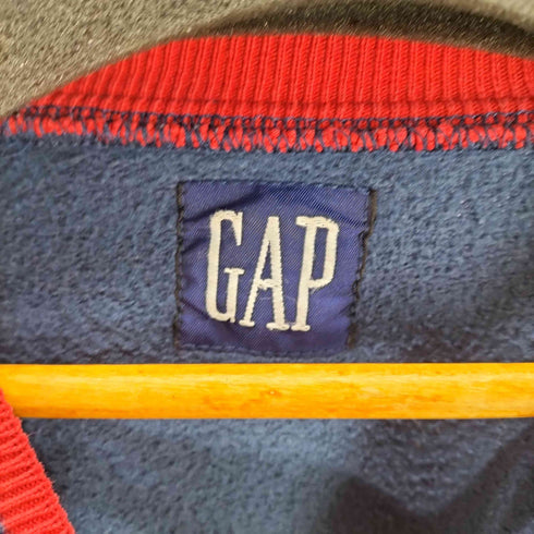 ギャップ Gap 90S OLD デカ 紺タグ スウェット バーシティー ジャケット スタジャン メンズ import:L