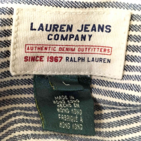 ローレンジーンズカンパニー LAUREN JEANS COMPANY 00S ストライプ ファイヤーマンジャケット レディース import:L