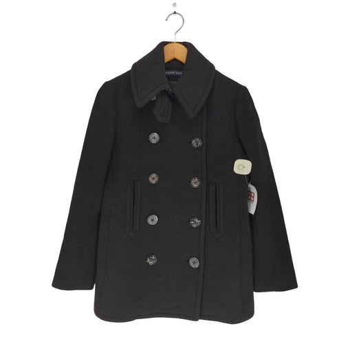 ラルフローレン RALPH LAUREN CASHMERE&WOOL カシミヤ混 ウールピーコート レディース JPN:11号