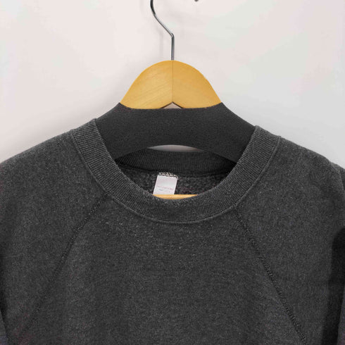 タルテックス TULTEX 80s USA製 無地 ブランク ラグラン スウェット チャコール メンズ import:XL