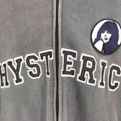 ヒステリックグラマー HYSTERIC GLAMOUR 90S~00S ガールワッペン リブライン ナンバリング 82 ジップアップパーカー y2k メンズ JPN:L
