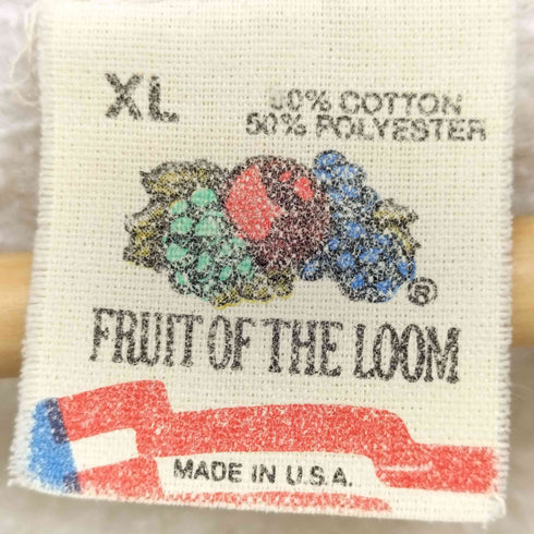 フルーツオブザルーム FRUIT OF THE LOOM 80s USA製 プリントスウェットプルオーバー メンズ XL