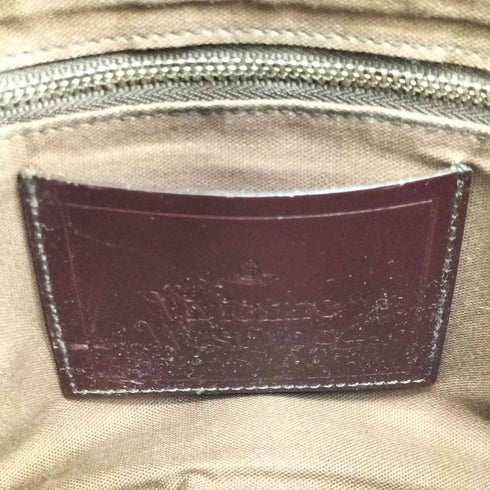 ヴィヴィアンウエストウッド Vivienne Westwood 2way ハンド ショルダーバッグ SIMPLE TINY ORB 紫 レザー レディース