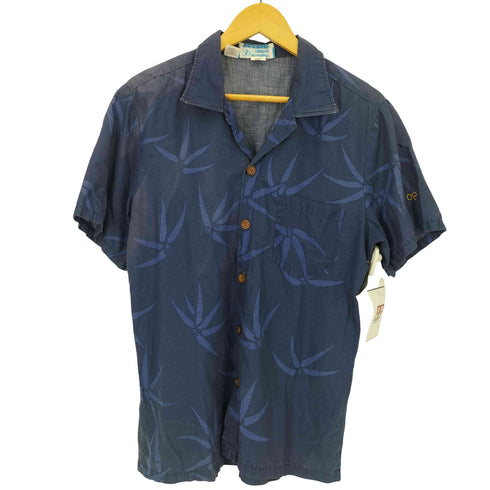 オーシャンパシフィック Ocean Pacific 70s メキシコ製 sunwearタグ 虎 木ボタン アロハシャツ メンズ import:L