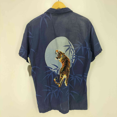 オーシャンパシフィック Ocean Pacific 70s メキシコ製 sunwearタグ 虎 木ボタン アロハシャツ メンズ import:L