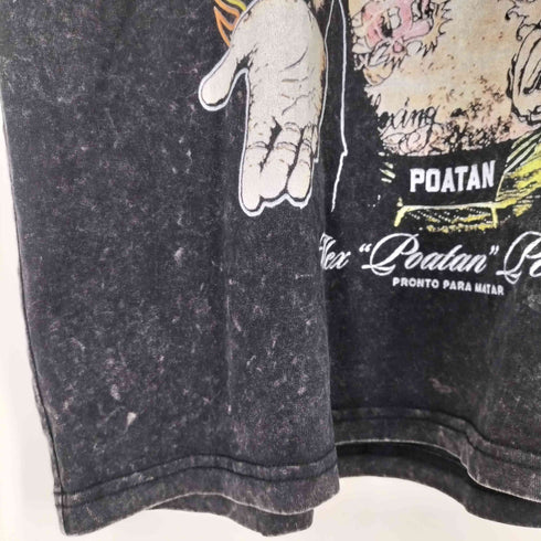 CHAMA モアイ像 MMAファイター モチーフ Tシャツ メンズ import:M