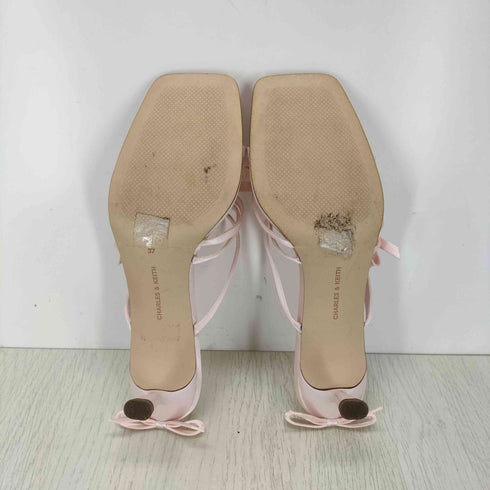 チャールズアンドキース CHARLES&KEITH Kelis ケリス ローズボウ ストラッピーヒールミュール レディース 37